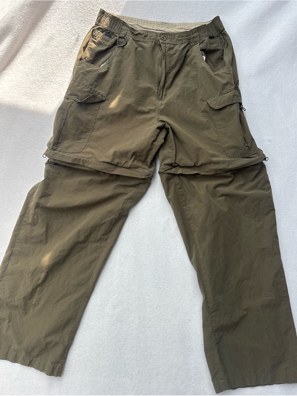 Men's Zip-Off Cargo Pants in Olive Green